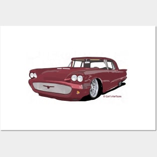 Maroon car Posters and Art